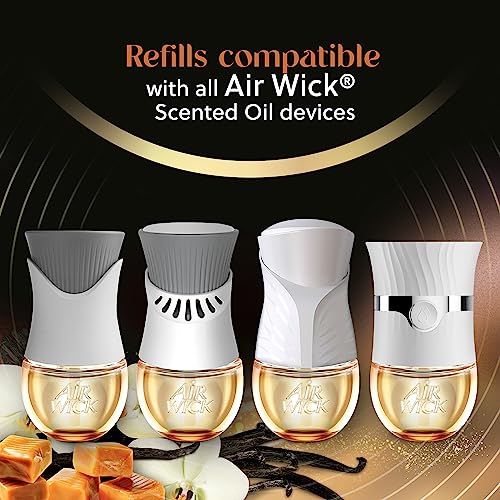 Air Wick Plug in Scented Oil Refill, 7ct, Apple Cinnamon Medley, Fall Scent, Essential Oils, Air Freshener